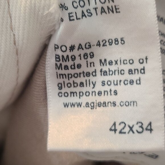 Adriano Goldschmeid Chino Pants Flat Front Office Work Beige Size Men's 42x34 - Picture 9 of 10